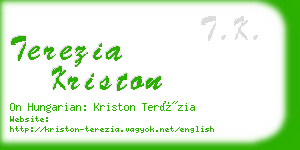 terezia kriston business card